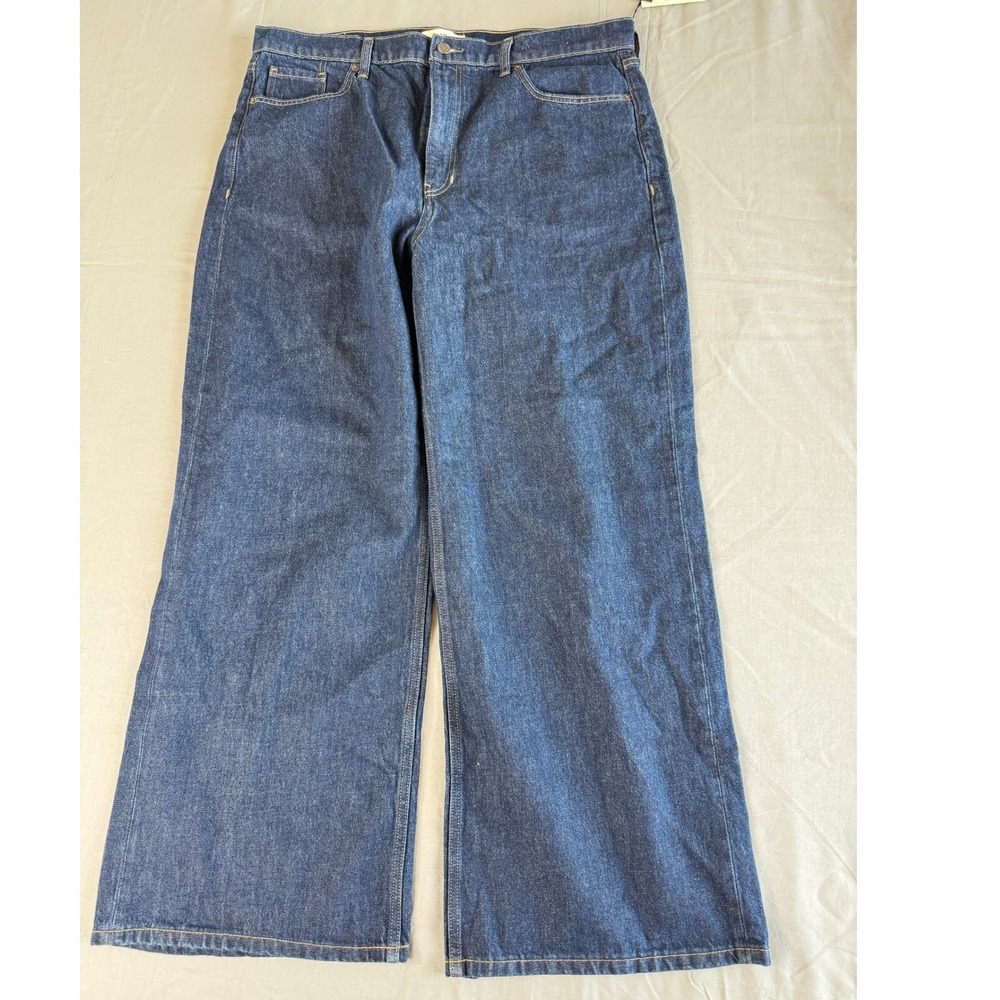 Banana Republic Jeans Womens 34 High Rise Relaxed Wide Leg Dark Wash New